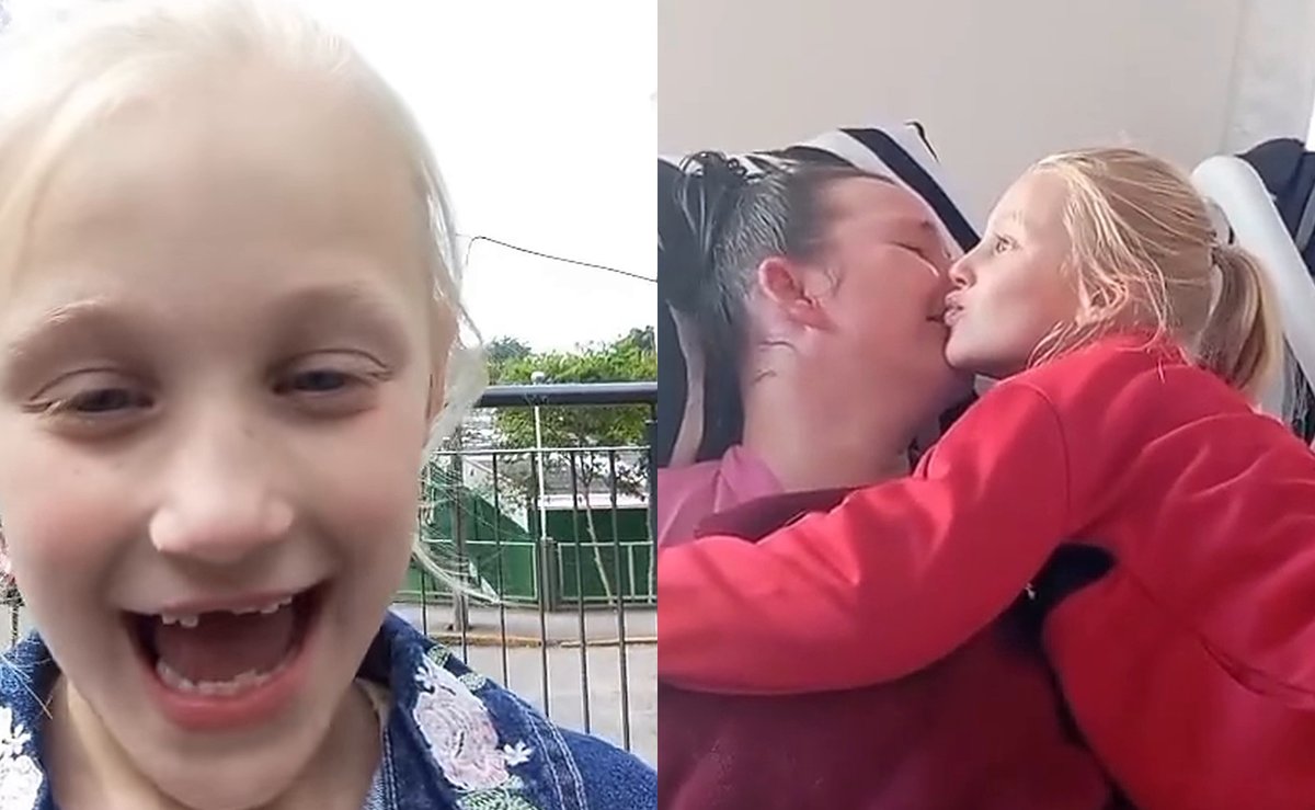 Famosa por cuidar da mãe acamada, menina de SC alivia seguidores: “Não precisei fazer nada, nem biópsia”