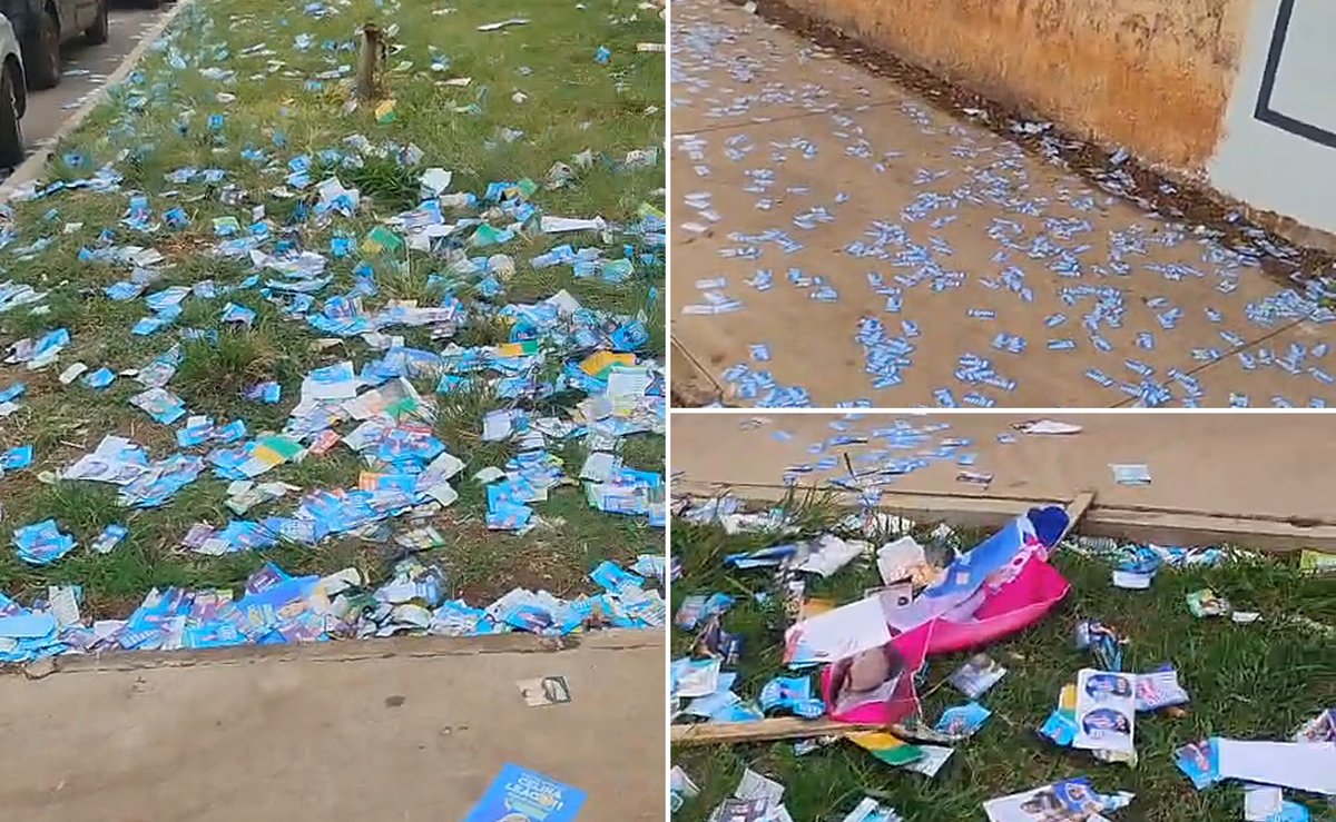 Morador de SC compara Brasília ao ver ruas cobertas de santinhos: “Santa Catarina é um paraíso”
