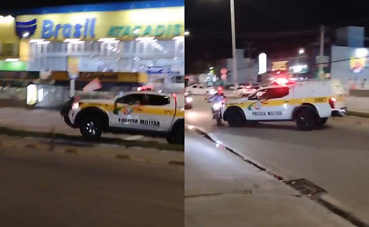 PMSC diz que motociclista fugia e família contesta: vídeo mostra PM cruzando canteiro em Florianópolis