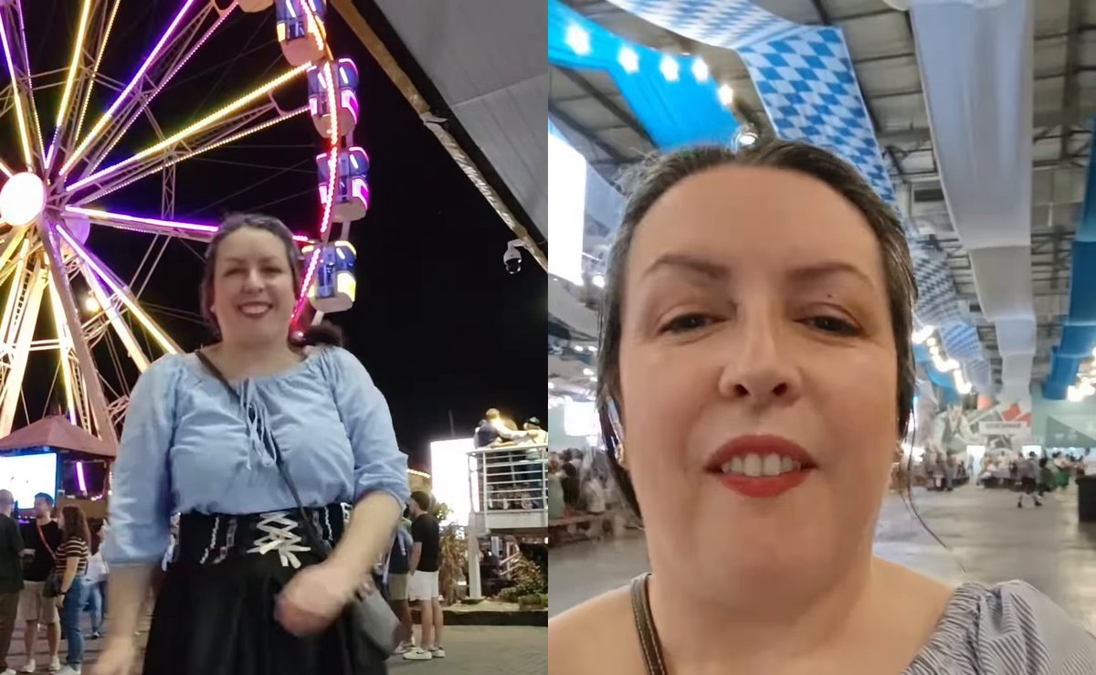 “Você não tava sozinha”: mulher vai sem companhia à Oktoberfest de Blumenau no aniversário de 46 anos