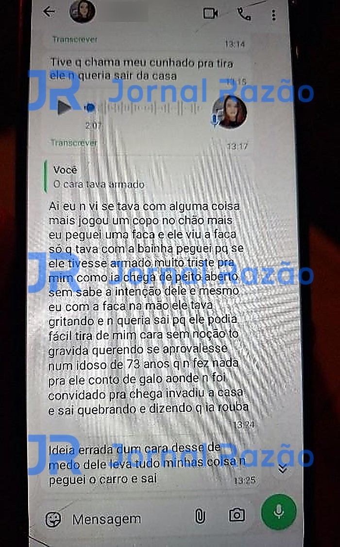 Conversa da jovem com um amigo dias antes do crime, parte 2