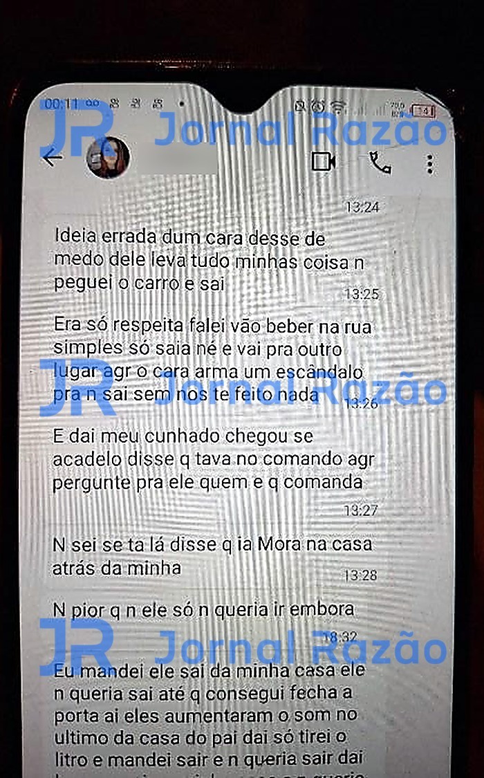 Conversa da jovem com um amigo dias antes do crime, parte 3