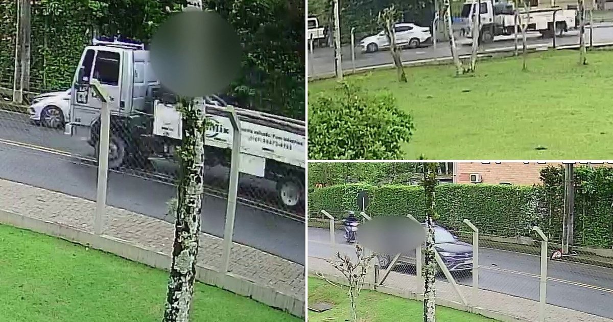 Carro tenta ultrapassar caminhão, invade a calçada e mata pedestre de 67 anos em Blumenau