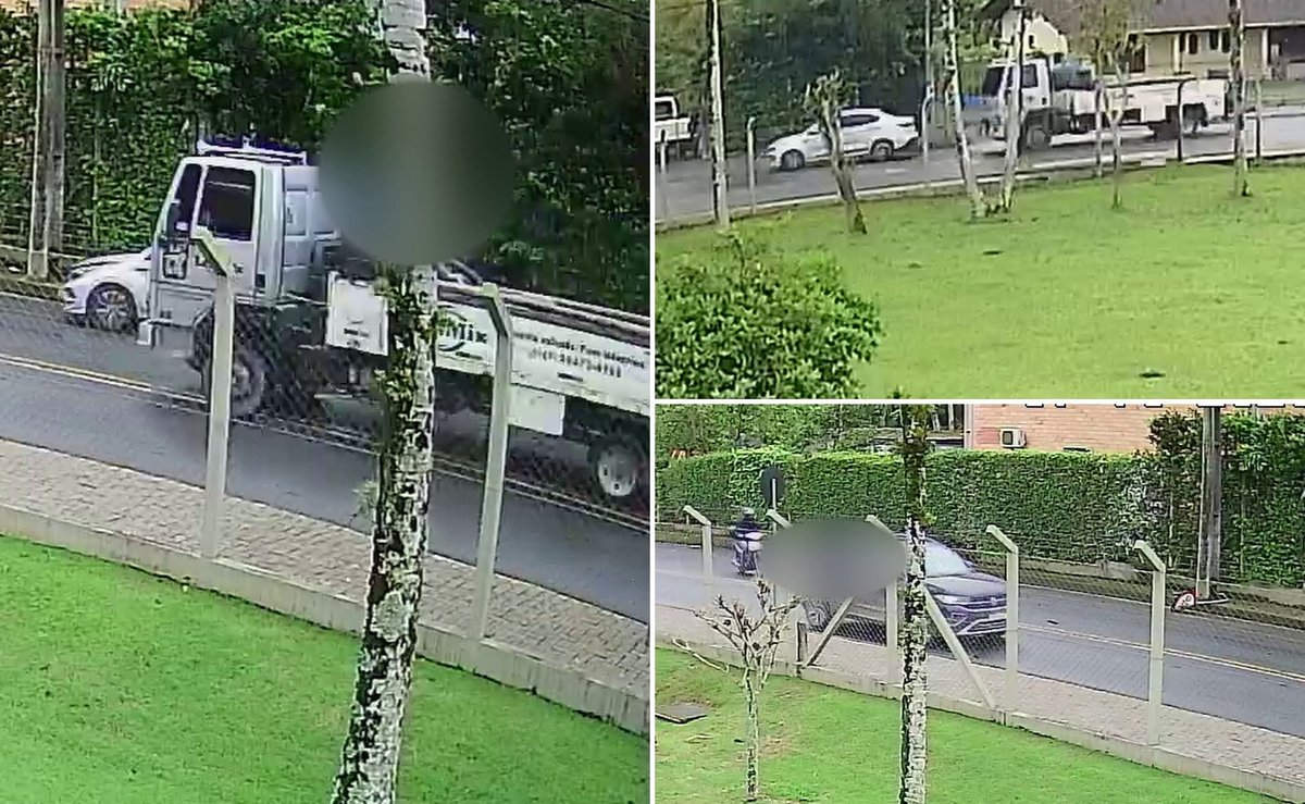 Carro tenta ultrapassar caminhão, invade a calçada e mata pedestre de 67 anos em Blumenau
