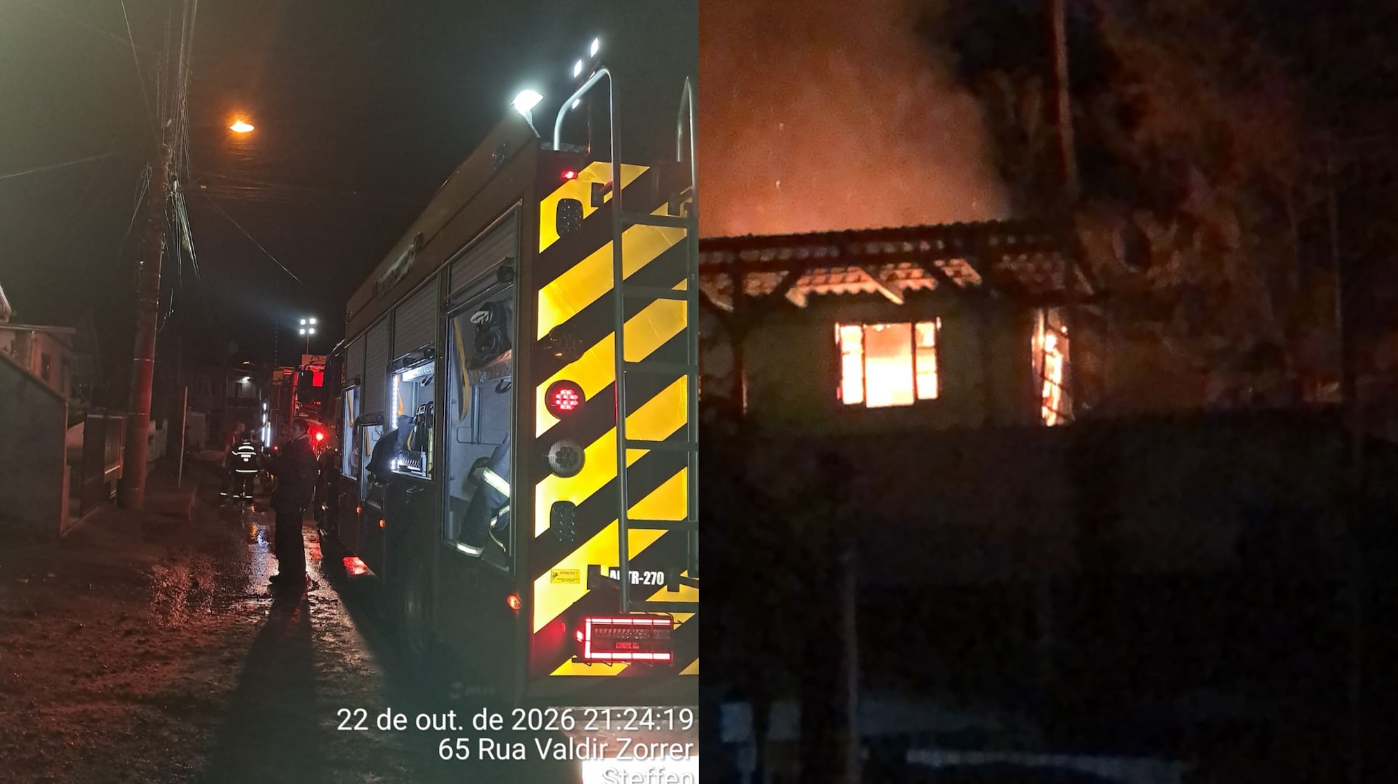 Vizinho resgata cachorro de casa em chamas e é levado ao hospital em Brusque