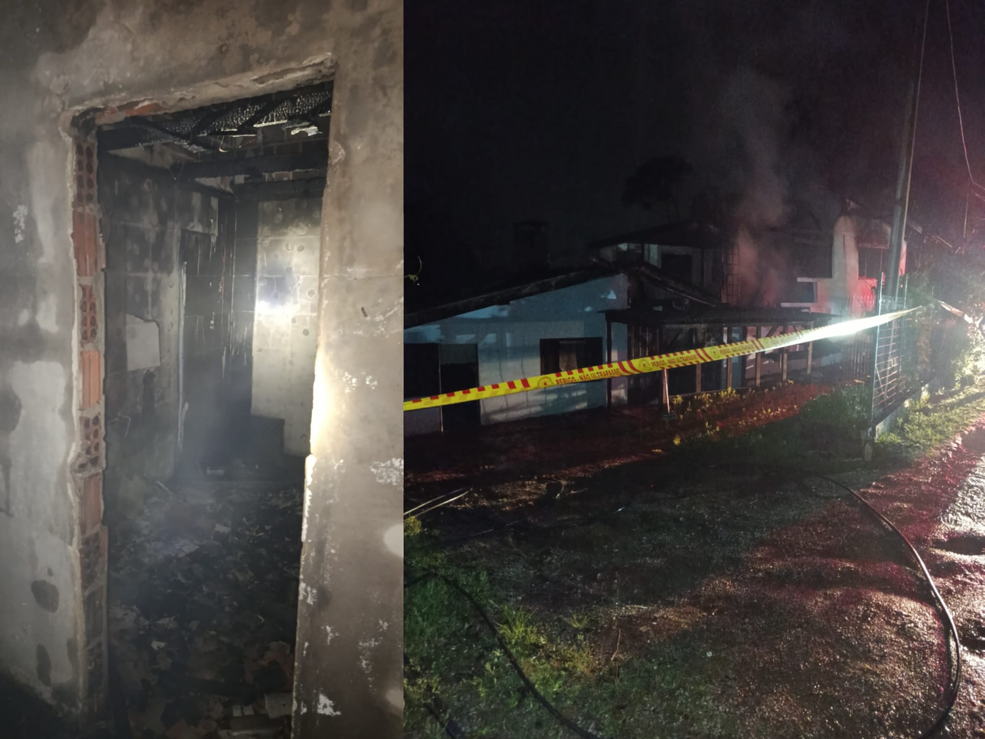 Banho termina com fuga de casa em chamas em Camboriú