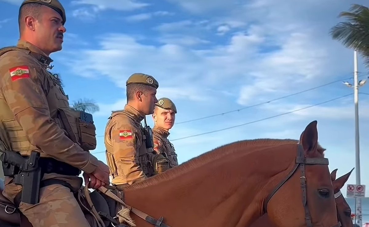 “A capital mais segura do Brasil”: PM mostra drone, cavalos e treino tático da tropa em Florianópolis