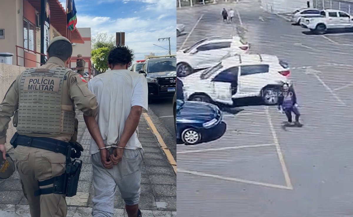 Só um fica preso: testemunhas não reconhecem o segundo suspeito de tentar roubar carro em Lages