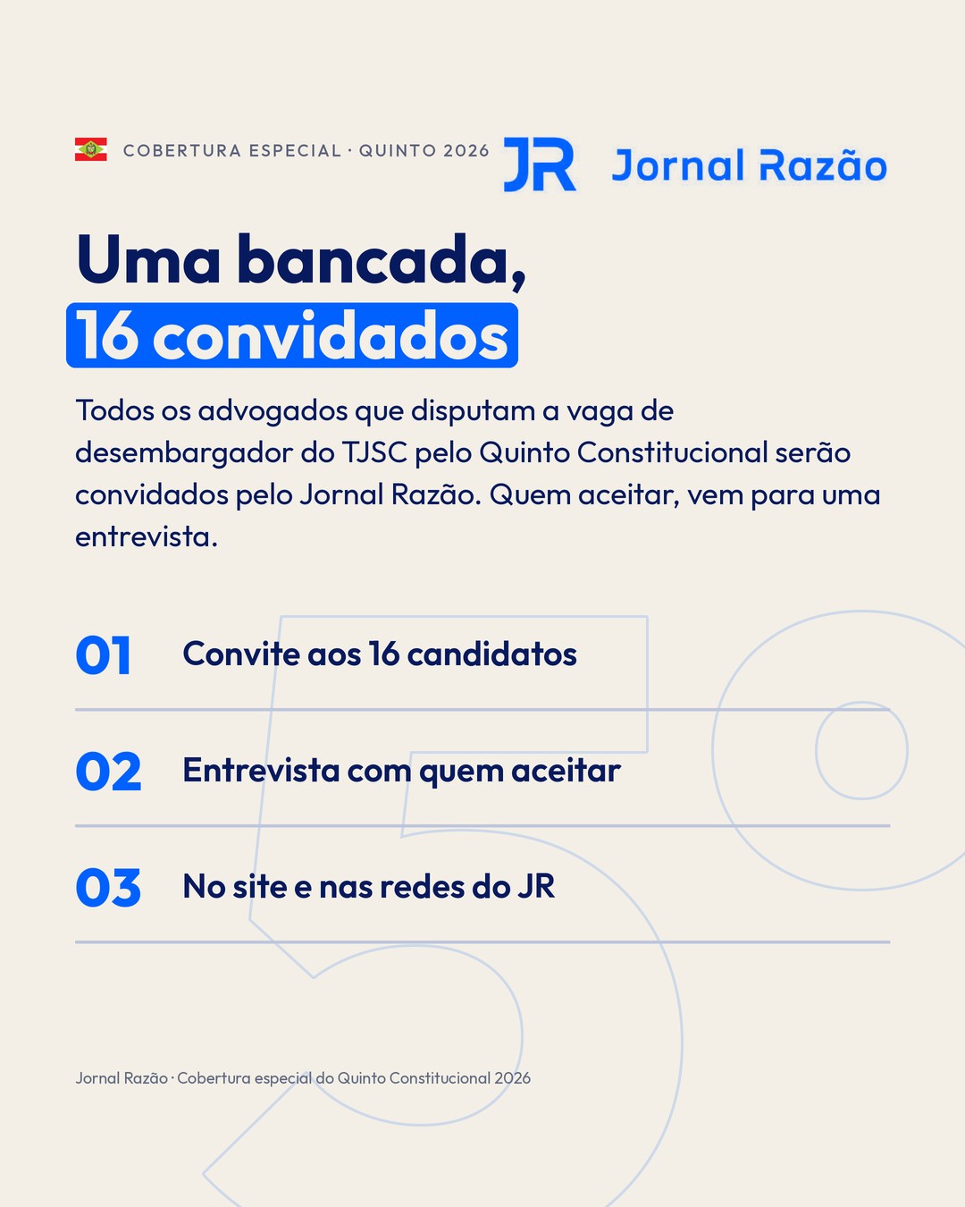 Como vão ser as entrevistas do Jornal Razão com os candidatos