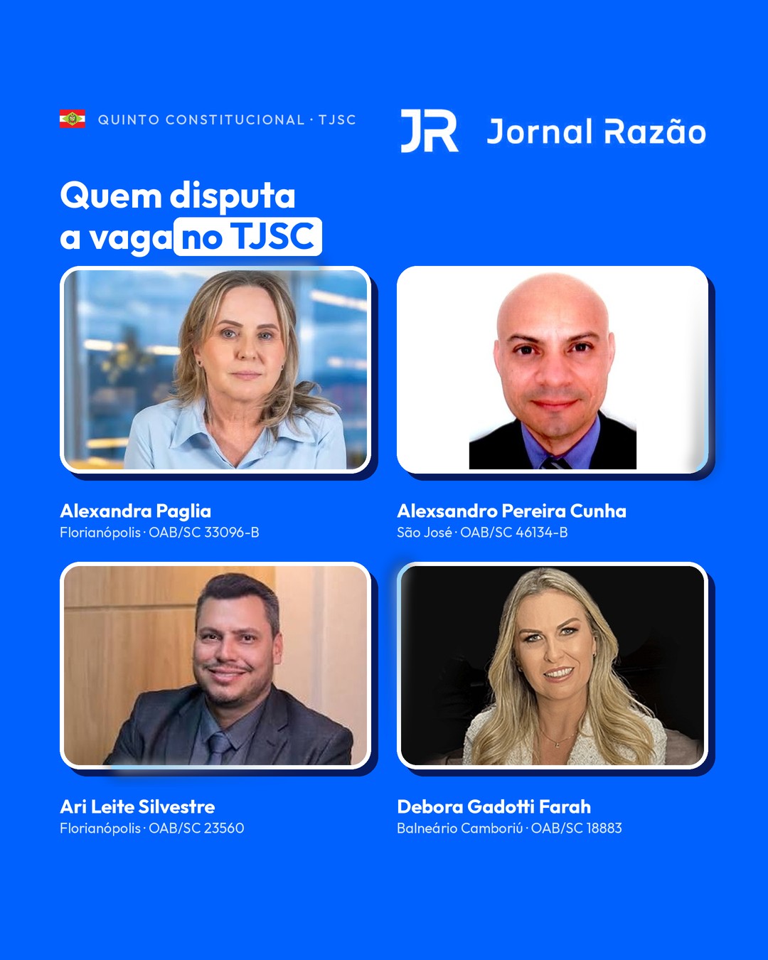 Alexandra Paglia, Alexsandro Pereira Cunha, Ari Leite Silvestre e Debora Gadotti Farah