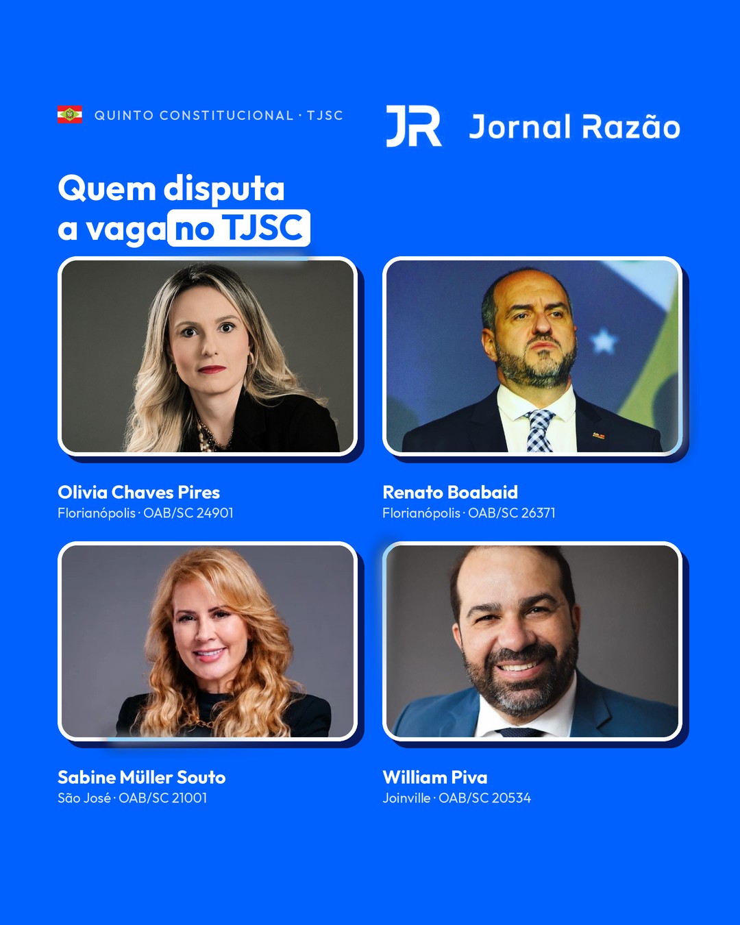 Olivia Chaves Pires, Renato Boabaid, Sabine Müller Souto e William Piva