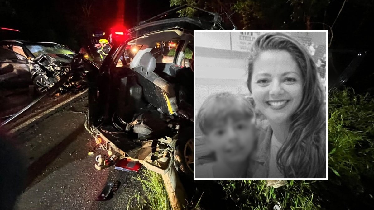 Com o crachá do trabalho no pescoço, técnica de enfermagem morre junto do filho de 12 anos na BR-280 em SC