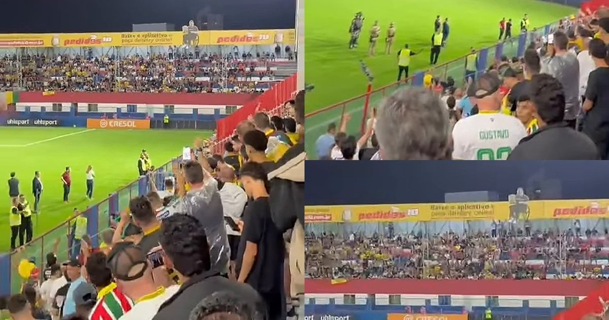 Torcedores do Brusque puxam coro de “Ei, Lula” com xingamento durante jogo do acesso parado em SC