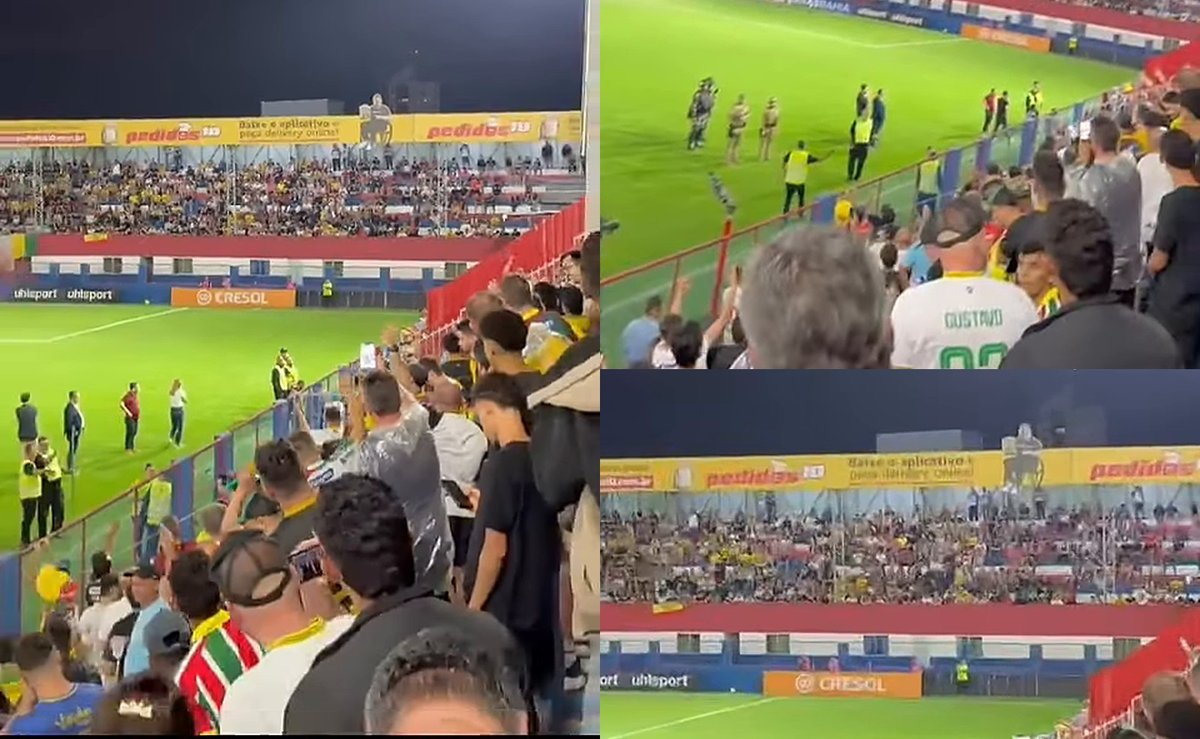Torcedores do Brusque puxam coro de “Ei, Lula” com xingamento durante jogo do acesso parado em SC