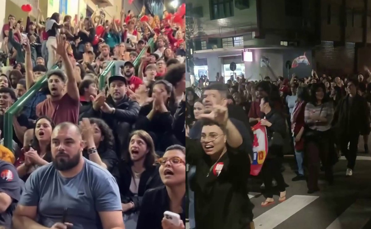 “Tropa do Lula” toma conta do Centro de Florianópolis em ato pela virada no 2º turno