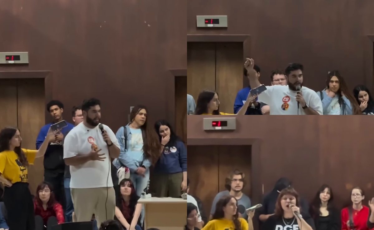 Não é só a UFSC: em ato contra Flávio na UFPR, jovem pede “sangue no olho” e cita até sequestro de embaixador
