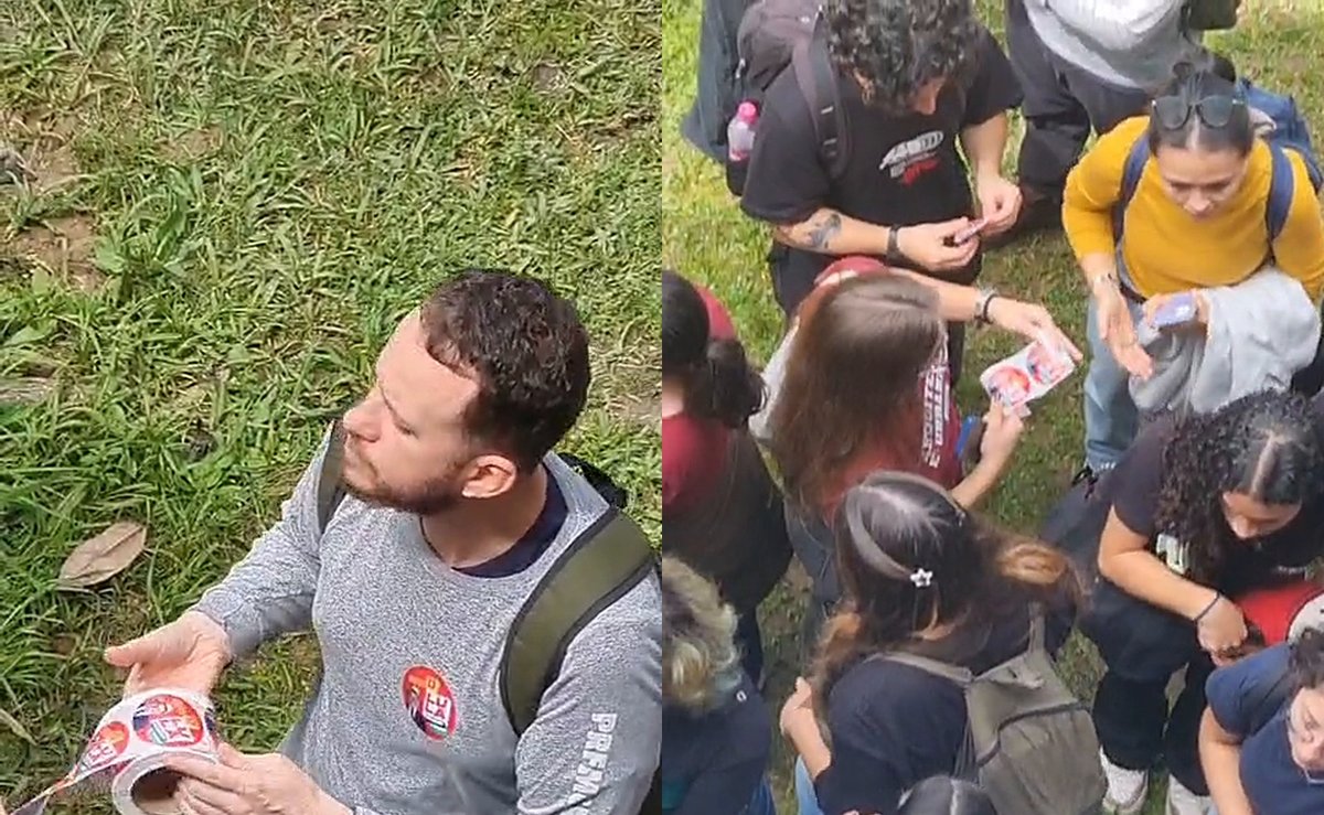 “UFSC virou comitê do PT”: professor denuncia distribuição de adesivos de Lula no campus em Florianópolis