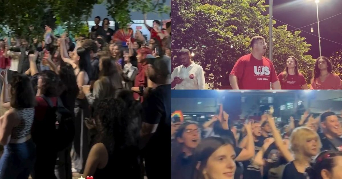 “Ainda não tá ganha essa eleição”: depois de UFSC e UFPR, estudantes da Unesc fazem ato por Lula em SC